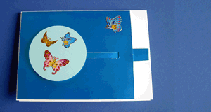 Rolling card with a pussy cat